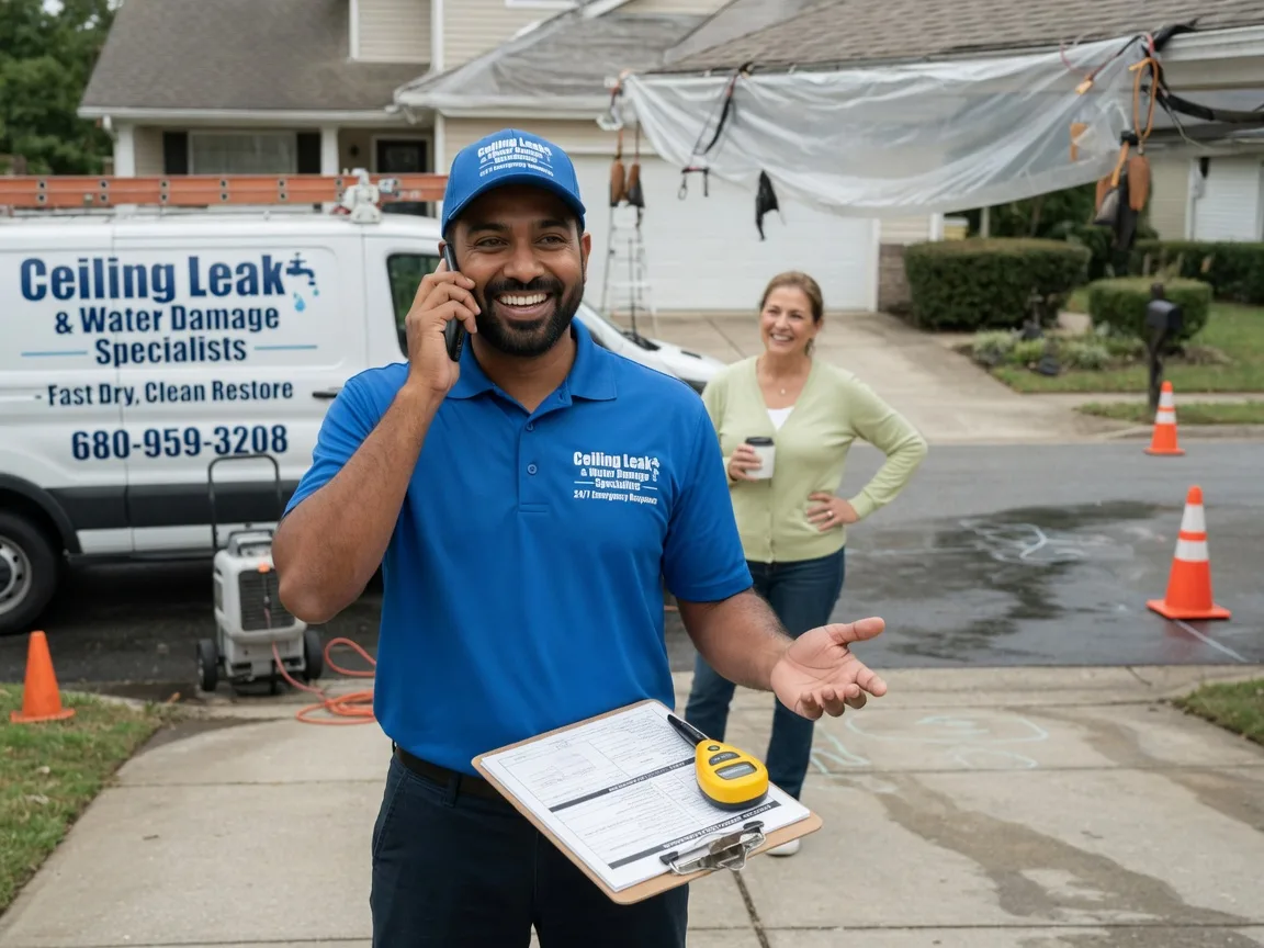 Ceiling Leak Cleanup Calmar, IA FAQs